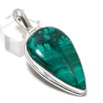 Malachite Gemstone Handmade 925 Sterling Silver Jewelry Pendant 2.17 a1f37