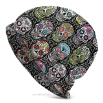 Kapoto skrybėlės Sunkaus metalo 1960 m. pankrokas unisex moteri&scaron;ka megzta kepurė meksikieti&scaron;ka kaukolės ra&scaron;tas žieminis &scaron;iltas kepurės dizainas Skullies Beanies kepurės One Size