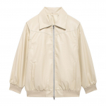 VAYLA Moteri&scaron;ki odiniai bomberiai su užtrauktuku, paltai, kontrastinio dygsnio atlapai, ilgomis rankovėmis, motociklininko vir&scaron;utiniai drabužiai L