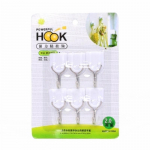 6 vnt./rinkinys, Buitis, Kasdieniai reikmenys, Buitiniai kabliukai, Maži kabliukai, Balti, Kabliukai smulkiems daiktams, Raktų kabliukai Pack of 6
