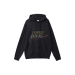 Nike Siuvinėto Logotipo Gobtuvas Su Rai&scaron;teliais Vyri&scaron;ki Vir&scaron;utiniai Drabužiai Juodas DX0542-010 S
