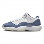 Air Jordan 11 Retro Low GS I&scaron;sklaidyta Mėlyna Vaikų Kedai Balti Vidurnakčio Mėlyni Futbolo Pilki FV5121-104 38