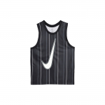 Nike Dri-Fit DNA Dryžuota apvalios apykaklės su logotipu be rankovių krep&scaron;inio liemenė vyri&scaron;ki vir&scaron;utiniai drabužiai Juoda DX0436-010 XS