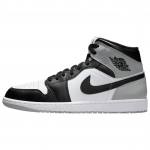 Vyrams skirti sportbačiai Air Jordan 1 Mid Barons (DQ8426-101) (Juodai balta/&scaron;viesiai dūminė/pilka) 45