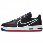 Nike Air Force 1 Low React Juodi Balti Sportiniai Raudoni Mėlyni Bėgimo Bateliai CT1020-001 38