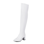 Metalinės Auksinės Sidabrinės &Scaron;launį siekiančios Ilgaauliai Batai Moteri&scaron;ki Lakinės Odos Vir&scaron; Kelio Auk&scaron;takulniai Batai Platforminiai Kulnai Batai 35