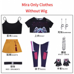 Mira Cosplay Kostiumas Perukas KPop Moterų Mergaitės Idolės Demonų Medžiotojai Cosplay Vaidmenų žaidimas vakarėliui, karnavalui, Helovino kostiumai 150cm
