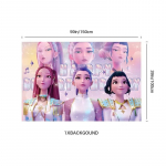 Kpop Demonų medžiotojų tema Vienkartinių indų rinkinys Huntrix Saga Berniukai Torto papuo&scaron;imai Pakabinamas audinys Vakarėlio dekoracija Vakarėlio reikmenys As Shown