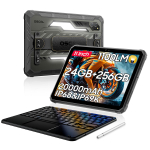 OSCAL SPIDER 10 5G Atsparūs plan&scaron;etiniai kompiuteriai Android 15 11 colių ekranas 8+8 GB RAM 256GB ROM Plan&scaron;etinis kompiuteris 20000mAh 268.2*179.6*17mm with keyboard juoda