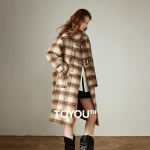 Women's Plaid Wool Blend Hooded Coat S