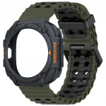 Naujas &scaron;arvuotas dėklas+dirželis Samsung Galaxy Watch Ultra(2025 m) 47mm Ultra(2025 m) 47 mm sportinis silikoninis laikrodžio dirželis Correa apyrankė Ga Galaxy Ultra 2025