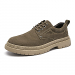 Platforminiai elastingi batai vyrams apvaliu priekiu patogūs madingi atsparūs dėvėjimuisi lauko mink&scaron;ti kasdieniai neslystantys batai pavasariui rudeniui 44 tamsi chaki spalva