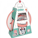 Maisto rinkinys - THERMOBABY - 3 dalys - Dubenėlis, lėk&scaron;tė ir puodelis - Minnie balta