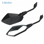 LMoDri Motorcycle Mirror Electrombile Rearview Mirrors Electrical Motor E-Bike Back Side Convex mirror 8mm 10mmCarbon 10mm Screw