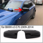 Auk&scaron;tos kokybės veidrodinio dangtelio M stiliaus automobilio &scaron;oninio galinio vaizdo veidrodžio dangtelio apdaila, skirta BMW X5 E70 2008-2013 galinio vaizdo veidrodėliui Bright black