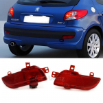 For Peugeot 206 207 rear bumper fog light reflector rear bumper light 207 hatchback 2PC
