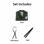 Anime AOT Cosplay Levi Kostiumas Shingek No Kyojin Žvalgybos Legiono Kareivio Paltai Ilgas Paltas Uniforma Helovino Apranga XXXL gray