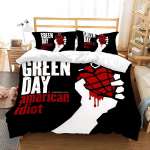 Green Day American Idiot Miegamojo patalynės kolekcija Viengulio Twin Pilno Queen King Dydžio Lova Kolekcijos Suaugusiųjų Vaikų Miegamojo Antklodės Užvalkalų Kolekcijos Su Lovos Patalyne 135X200cm-2pcs