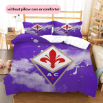 ACF Fiorentina futbolo klubas Ra&scaron;tuotas patalynės antklodžių komplektas Namų dekoracija Dovana (1 * užvalkalas antklodei + 2 * užvalkalai pagalvėms be užpildo) 135x200cm