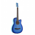 Raudonos medvilnės zs-1 38 pradedančiųjų liaudies gitara - medinė plieninių stygų berniukams ir mergaitėms