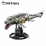 1413 VNT Technic Dinzaurų Statybiniai Blokeliai Mosasaurus Modelio Rinkinys Su &Scaron;viečiančiais Judančiais Sąnariais Jūros Gyvūno Dekoras STEM Dovana