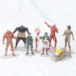 8 vnt. Attack on Titan Anime figūrėlės &Scaron;arvuotas milžinas Titanas PVC veiksmo figūrėlės kolekcijos modelis Darbalaukio dekoracija Žaislinės dovanos