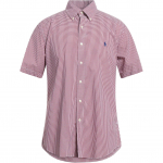 Polo Ralph Lauren SS25 Mažo ponio logotipo siuvinėtas smulkaus languoto audinio trumpomis rankovėmis mar&scaron;kinys Vyri&scaron;ki mar&scaron;kiniai 710764395-001 XS