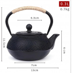 300/1200ml Juodas japoni&scaron;kas ketaus arbatinukas, ketaus virdulys Tetsubin arbatinukas, su sieteliu, gėlių arbatos rinkinys, dekoracija, ornamentas 300ML