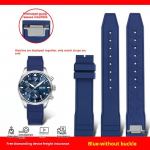 Auk&scaron;tos kokybės fluoro gumos dirželis IWC Pilot Mark 18 Spitfire Fighter Portugal laikrodžiui mink&scaron;ta FKM guma 20mm 21mm vyri&scaron;ka apyrankė 21mm width gray