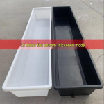 1,5 m talpos &scaron;aldymui atsparus plastikinis avių ir kiaulių girdykla 1m Thickened Flat-bottom Black