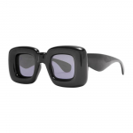 Loewe Kvadratiniai įpur&scaron;kimo akiniai nuo saulės Juodi/Dūminiai Moteri&scaron;ki akiniai LW40098I-01A 41,Black
