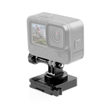 PULUZ aliuminio greito atjungimo laikiklis NVG &scaron;almo laikiklis, skirtas GoPro ir kitoms veiksmo kameroms (Juoda) juoda