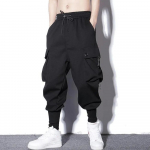 Laisvos Haremo Kelnės Vyri&scaron;kos Kelnės Hip Hop Laisvalaikio Kelnės iki Kulk&scaron;nies Madingos Streetwear Ki&scaron;eninės sportinės kelnės M juoda