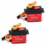 2 vnt DSSERVO DS3225 Digital Servo 25KG Metal Gear High Sukimo Neper&scaron;lampamas RC Traxxas HSP automobiliui 2pcs juoda/raudona