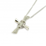 Altesse [L5400] - Collier Argent 'Croix Sublime' blanc