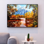 HUACAN 5D &bdquo;pasidaryk pats&ldquo; viso kvadrato gręžimo kra&scaron;tovaizdžio mozaikos kri&scaron;tolo deimantų tapybos siuvinėjimo rinkinys Full square 25*30 cm