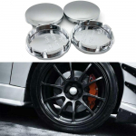 4x universalus chromuotas automobilio rato centrinis dangtelis padangos ratlankio stebulės dangtelis ABS plastikas 56 mm