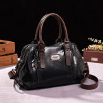 Johnature Retro Fashion Mink&scaron;tos odos moteri&scaron;kas krep&scaron;ys Didelės talpos ne&scaron;iojama rankinė Universalūs pečių ir kryžminio kūno krep&scaron;iai juoda