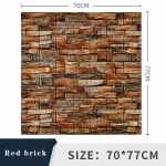 10vnt 70cmx77cm 3D imitacinių plytelių sienų lipdukas Lipnūs vandeniui atsparūs putplasčio plok&scaron;tės tapetai namų dekoravimui 10pcs 70cm*77cm