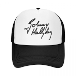 Suasmeninta prancūzų legenda roko Johnny Hallyday beisbolo kepurė WoUnisex Unisex kvėpuojanti sunkvežimių skrybėlė lauko kepuraitės vasarinės kepuraitės Trucker Hat