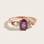 925 Sterlingo sidabro paprastas žiedas su sukurtu Aleksandro spalvos pasikeitimu po skirtingais &scaron;viesiais smulkiais papuo&scaron;alais moterims us ring size 8# violetinė