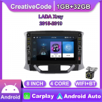 8 colių 2 din Android automobilinis stereofoninis radijas, skirtas LADA Xray 2015-2019 su mygtuko rankenėle GPS navigacija Carplay multimedijos vaizdo grotuvas 2+32GB