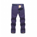 Moterys Rudens Žiema Vilna Lauko Žvejyba Stovyklavimas Žygiams Slidinėjimo Kelnės Neperpučiamos Vėjo &scaron;iltos Tvirtos kelnės 2XL Plus cashmere violetinė