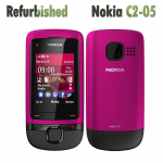 Atnaujintas originalus atrakintas Nokia C2-05 slankiojamasis mobilusis telefonas su 1 SIM kortele No charger raudona