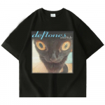 Deftones Around The Fur mar&scaron;kinėliai Unisex Women Street Hip-hop Harajuku Oversized Trumpomis rankovėmis Madingi juodi medvilniniai mar&scaron;kinėliai L