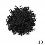 &bdquo;Miss Wig&ldquo; sintetinis trumpas netvarkingas plaukų kuok&scaron;telis plaukams elastingas rai&scaron;telis Laisva banga didelė garbanota kuodo priauginimas tamsus Moterims Kasdienio dėvėjimo perukas 25cm