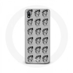 Coque pour Samsung Galaxy A10 Statue fond gris