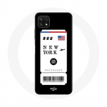 Coque pour Samsung Galaxy A22 5G Billet d'avion New York