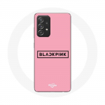 Coque pour Samsung Galaxy A52 Blackpink Groupe de K-pop Logo Fond Rose