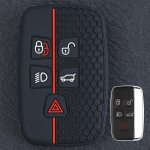 Silikono 5 mygtukų automobilio raktų dangtelio dėklo laikiklio apsauga, skirta Land Rover Discovery 4 Freelander 2 Range Rover Evoque 2018 2017 2016 m.